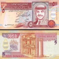 *5 Dinárov Jordánsko 1997, P30b UNC - Kliknutím na obrázok zatvorte -